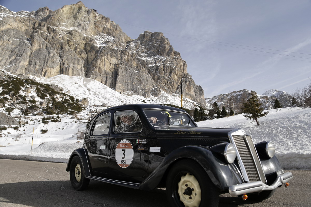 L'equipaggio vincitore: Cané-Galliani su Lancia Aprilia del 1938