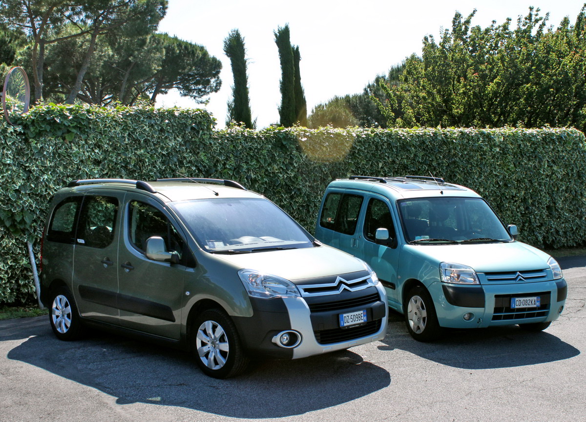 Due generazioni di Citroën Berlingo che Motori360 ha avuto modo di provare anni fa